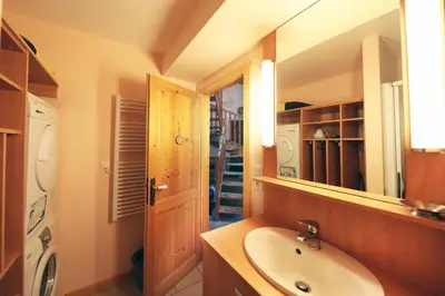 Salle de bains dans l'établissement Le Bucheron au cœur du massif des Vosges 3 étoiles