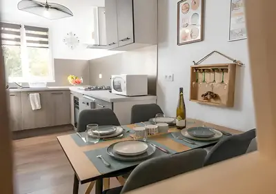 Cuisine ou kitchenette dans l'établissement L'industr'ILL au cœur De l'Alsace