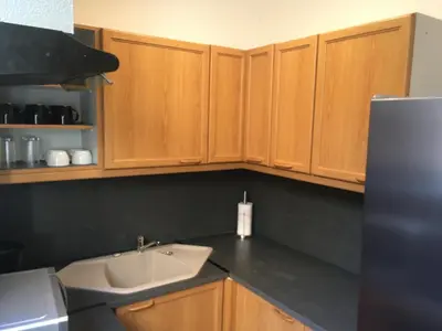 Cuisine ou kitchenette dans l'établissement Le gite 2 - Le Château du Spesbourg