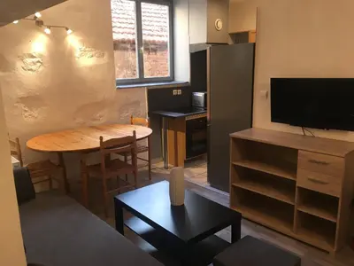 Cuisine ou kitchenette dans l'établissement Le gite 2 - Le Château du Spesbourg