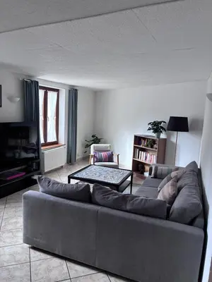 Coin salon dans l'établissement Colmar charmant logement