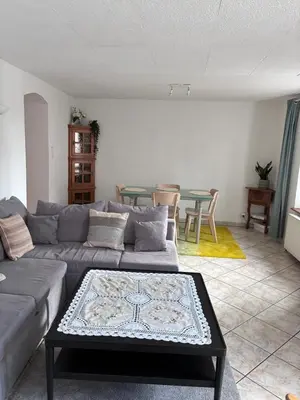 Coin salon dans l'établissement Colmar charmant logement
