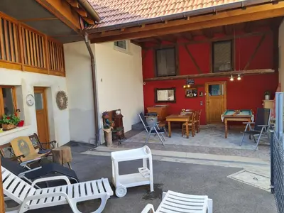 Coin salon dans l'établissement Les Chouchous du Ried 1
