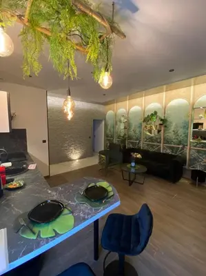 Coin salon dans l'établissement Esprit BALI ....LOVE SPA, Sauna de luxe à Mulhouse