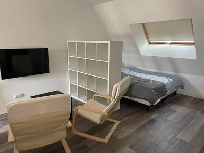 Télévision ou salle de divertissement dans l'établissement Le 33 le Haut