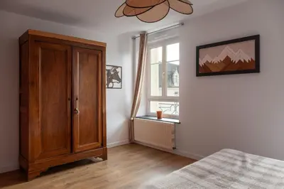 Un ou plusieurs lits dans un hébergement de l'établissement Les 2 Biches, hyper centre et spacieux Gérardmer