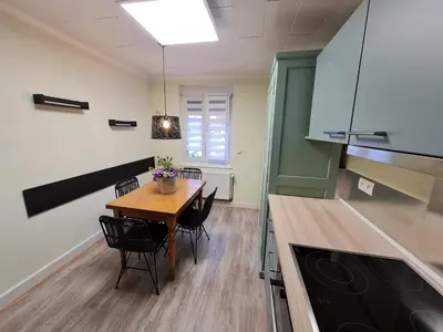 Cuisine ou kitchenette dans l'établissement Les Chouchous du Ried 2