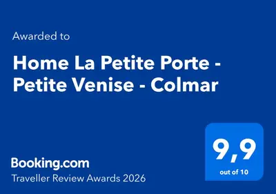 Certificat, récompense, panneau ou autre document affiché dans l'établissement Home La Petite Porte - Petite Venise - Colmar
