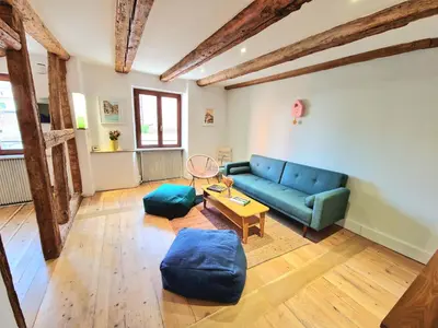 Coin salon dans l'établissement Home La Petite Porte - Petite Venise - Colmar
