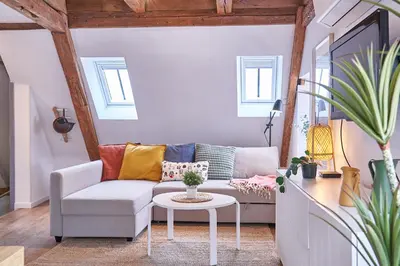 Coin salon dans l'établissement Gîte des Victoires