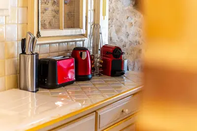 Cuisine ou kitchenette dans l'établissement Le 01-GregIMMO-Appart'Hôtel