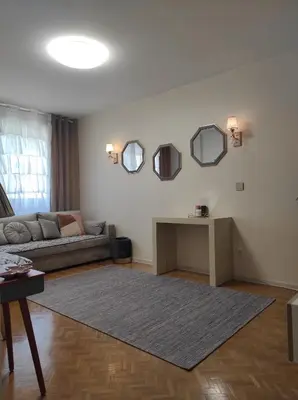 Coin salon dans l'établissement Appartements F3 Design Colmar+parking free