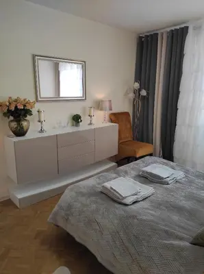 Un ou plusieurs lits dans un hébergement de l'établissement Appartements F3 Design Colmar+parking free