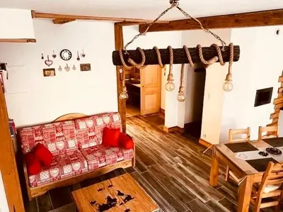 Coin salon dans l'établissement Appt 50m2, 4 personnes, ménage, draps et serviettes inclus