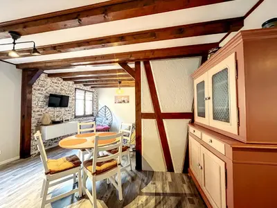 Télévision ou salle de divertissement dans l'établissement Aux Deux Tours