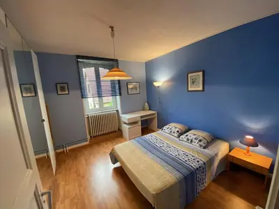 Un ou plusieurs lits dans un hébergement de l'établissement Magnifique villa à 5 minutes de Colmar
