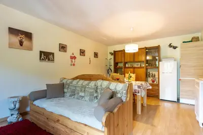 Cuisine ou kitchenette dans l'établissement Le Montagnard