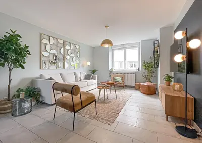 Coin salon dans l'établissement Chez Minouche