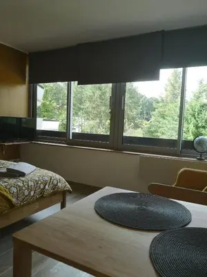 Un ou plusieurs lits dans un hébergement de l'établissement Le Petit Astro parking privé