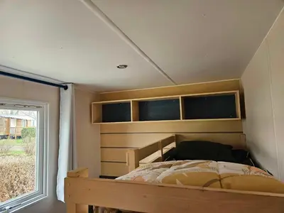 Un ou plusieurs lits dans un hébergement de l'établissement Mobil home 6 personnes Alsace