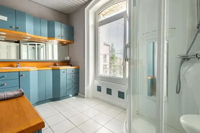 Salle de bains dans l'établissement Les Libellules - Maison de caractère 5ch