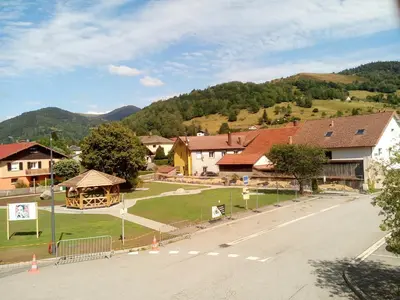 Vue générale sur la montagne ou vue sur la montagne depuis l'appartement