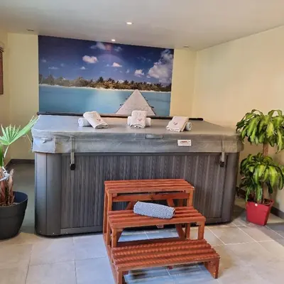 Plan de l'établissement Gîte Lilas, LOFT 2 à 8 personnes, avec salle de jeux et SPA dans la résidence