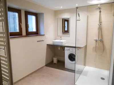 Salle de bains dans l'établissement Gite du Walsbach