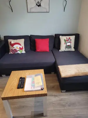Coin salon dans l'établissement Appartement Au Cigogneau Wifi-Netflix-Balcon-Parking