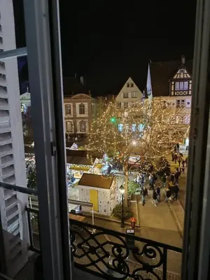 Vue générale sur Colmar ou vue de la ville depuis l'appartement