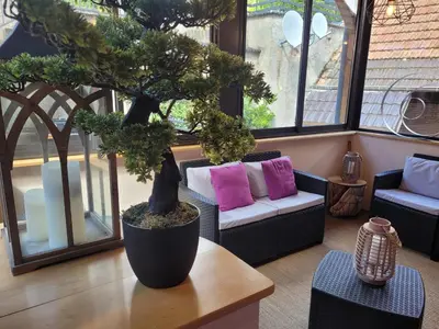 Coin salon dans l'établissement Les terrasses du Zinnkoepflé (8 à 12 personnes)