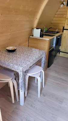 Cuisine ou kitchenette dans l'établissement L'arche