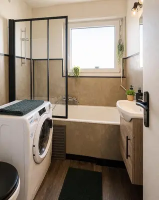 Salle de bains dans l'établissement Studio 26 m2 à Mulhouse - Terrasse & Stationnement - Accès UHA & Tram