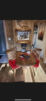 Coin salon dans l'établissement Gite de Montagne 