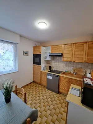 Cuisine ou kitchenette dans l'établissement Résidence le château Kaysersberg