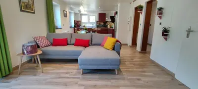 Coin salon dans l'établissement Le gîte de Philippe, Calme et spacieux