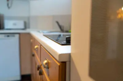 Cuisine ou kitchenette dans l'établissement Le Vieux Pressoir