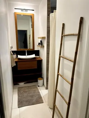 Salle de bains dans l'établissement Chambre cosy, proche centre-ville et gare