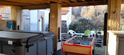 Plan de l'établissement Gîte de charme avec jacuzzi étang babyfoot et rivière