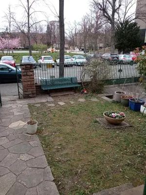 Jardin de l'établissement Rare à Colmar - Appartement Champ de Mars vue sur Parc - 70m2 - 2 chambres