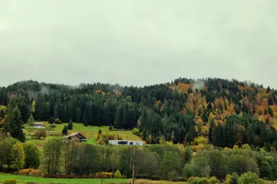 Paysage naturel près de le chalet