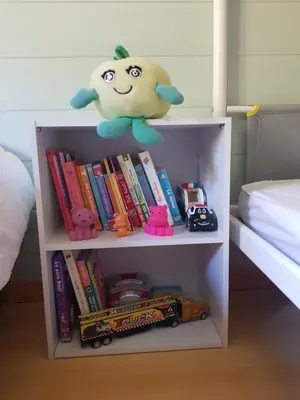 Bibliothèque dans le chalet