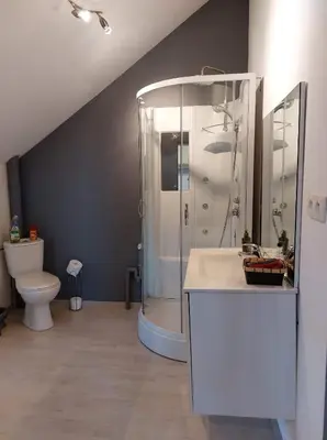 Salle de bains dans l'établissement LE STUDIO COSY DE CHAMPDRAY
