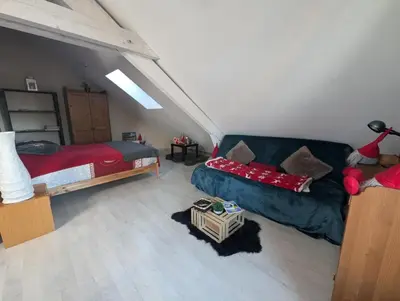 Un ou plusieurs lits dans un hébergement de l'établissement LE STUDIO COSY DE CHAMPDRAY