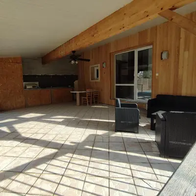 Cuisine ou kitchenette dans l'établissement Gîte du pré forestier