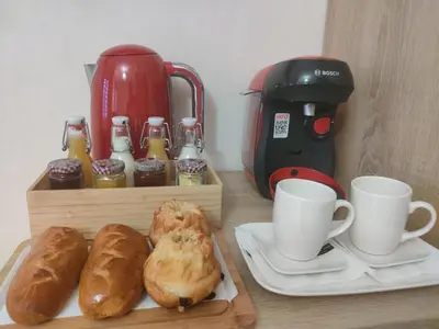 Plateau bouilloire dans l'établissement cocon des lys