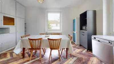 Cuisine ou kitchenette dans l'établissement Appartement Le Passage - Ostheim