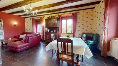 Coin salon dans l'établissement La maison Blanche - Issenheim