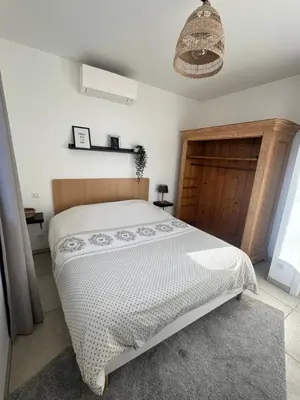 Un ou plusieurs lits dans un hébergement de l'établissement Appartement plain-pied au coeur de l'Alsace