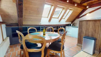 Cuisine ou kitchenette dans l'établissement Les Appartements Manala - Turckheim